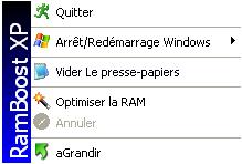 ramboost xp éteindre ordinateur